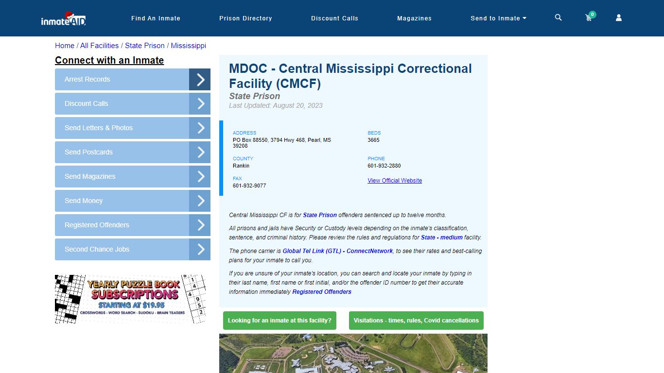MDOC - Central Mississippi Correctional Facility (CMCF) - InmateAid